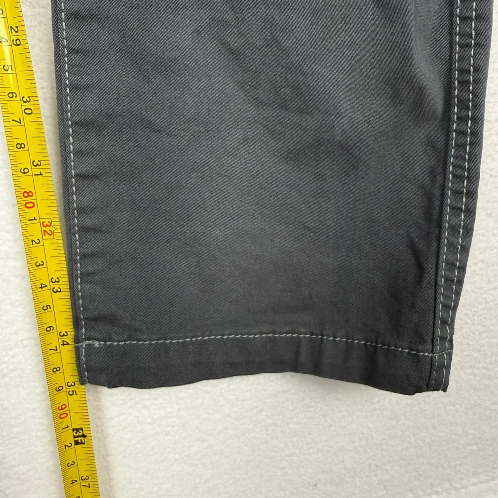American Tall Chino Pants Womens 14 XT Gray Stretch Cotton Slim Leg AW-PC-10793